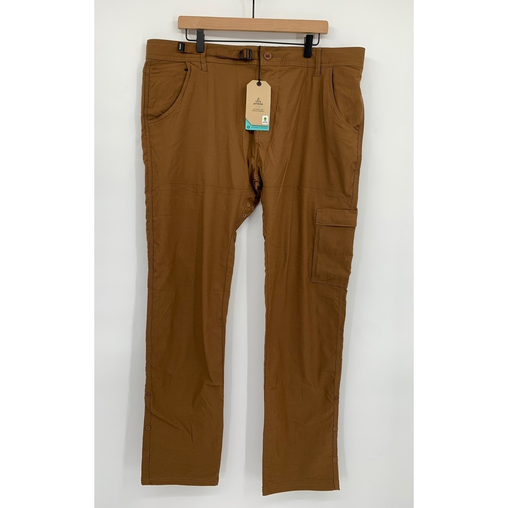 Prana Pants Mens 40x34 Brown Stretch Zion Slim Pant‎ II Hiking Cargo Outdoor NEW